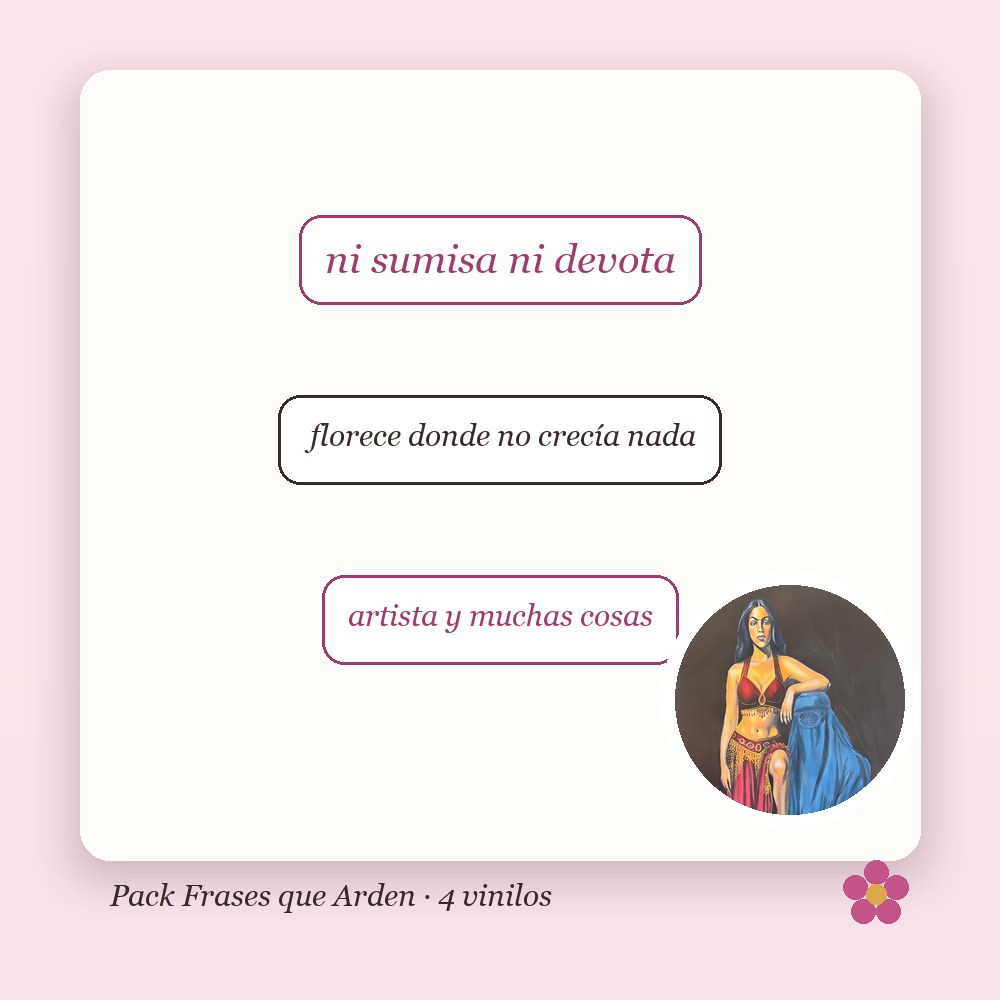 Sticker pack “Frases que Arden” (×4)